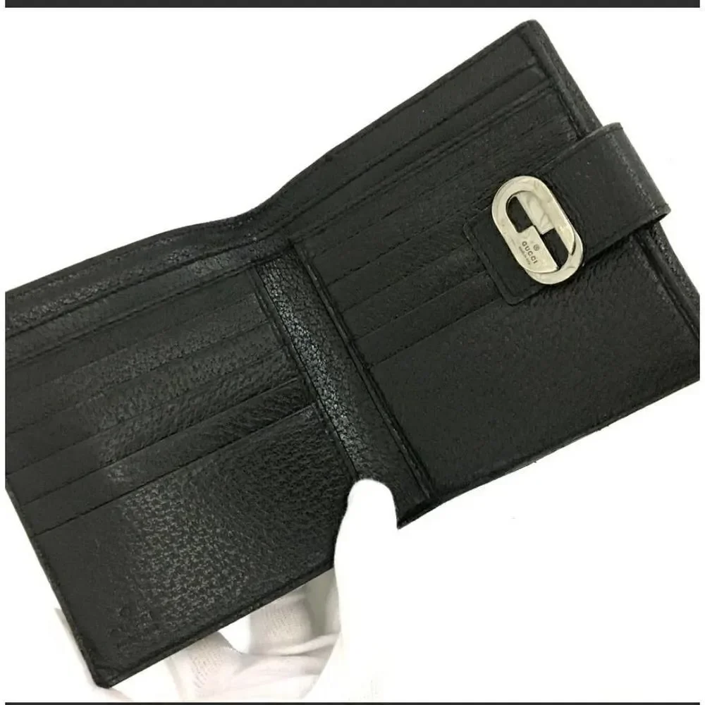 GUCCI GG Logo Canvas Leather Bifold Wallet /1A7636. 03504162106